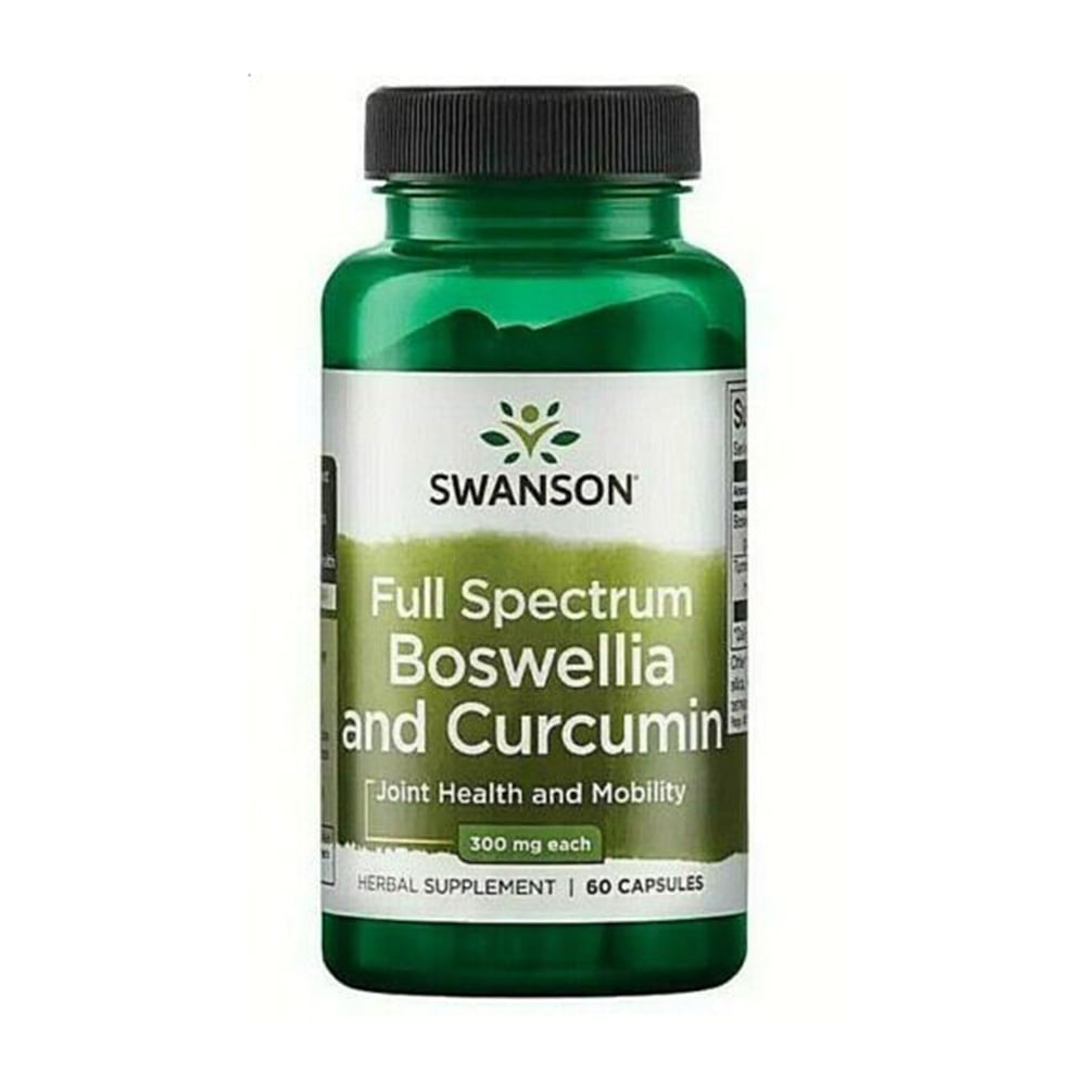Босвелія і куркумін Swanson Full Spectrum Boswellia and Curcumin 300 мг, 60 капсул