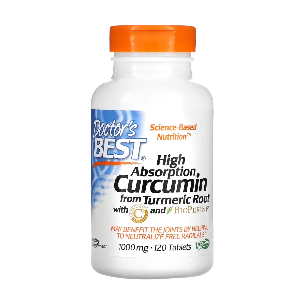 Легкозасвоюваний куркумін Doctor's Best High Absorption Curcumin From Turmeric Root 1000 мг, 120 таблеток