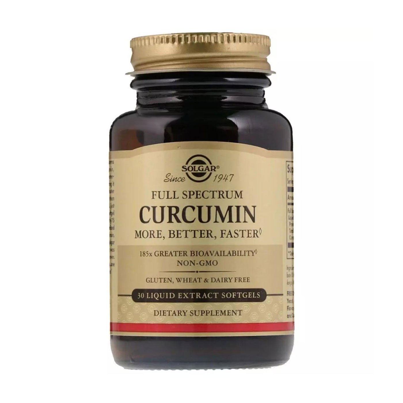 Повний спектр куркуміну Solgar Full Spectrum Curcumin з рідким екстрактом, 30 капсул